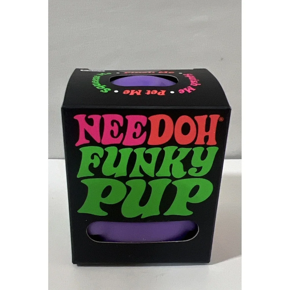 Authentic NEEDOH Funky Pup Puppy DOG Nee Doh Stress Ball SQUISHY‎ Fidget Purple
